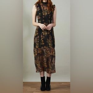 Hope & Ivy Midi Pencil Dress With Trims